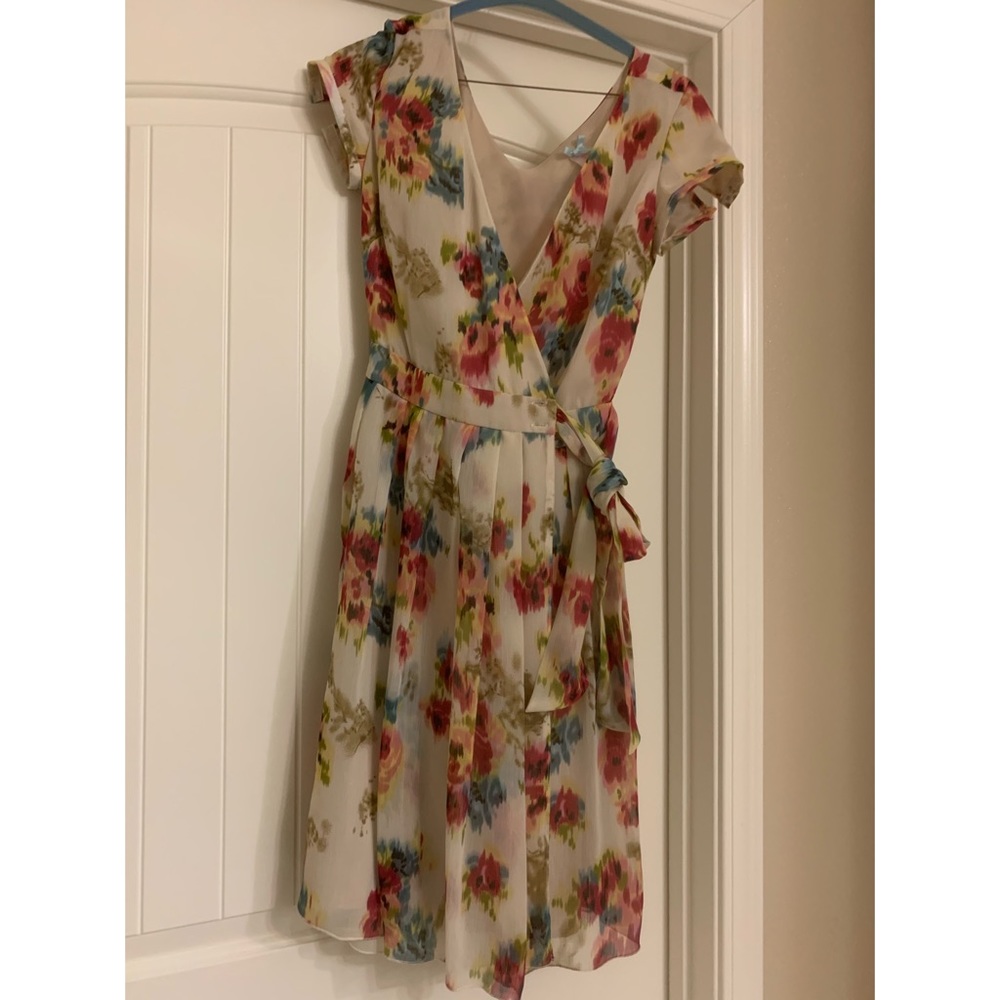 Floral wrapped dress